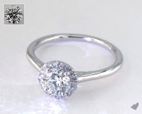 $2,500 halo engagement ring
