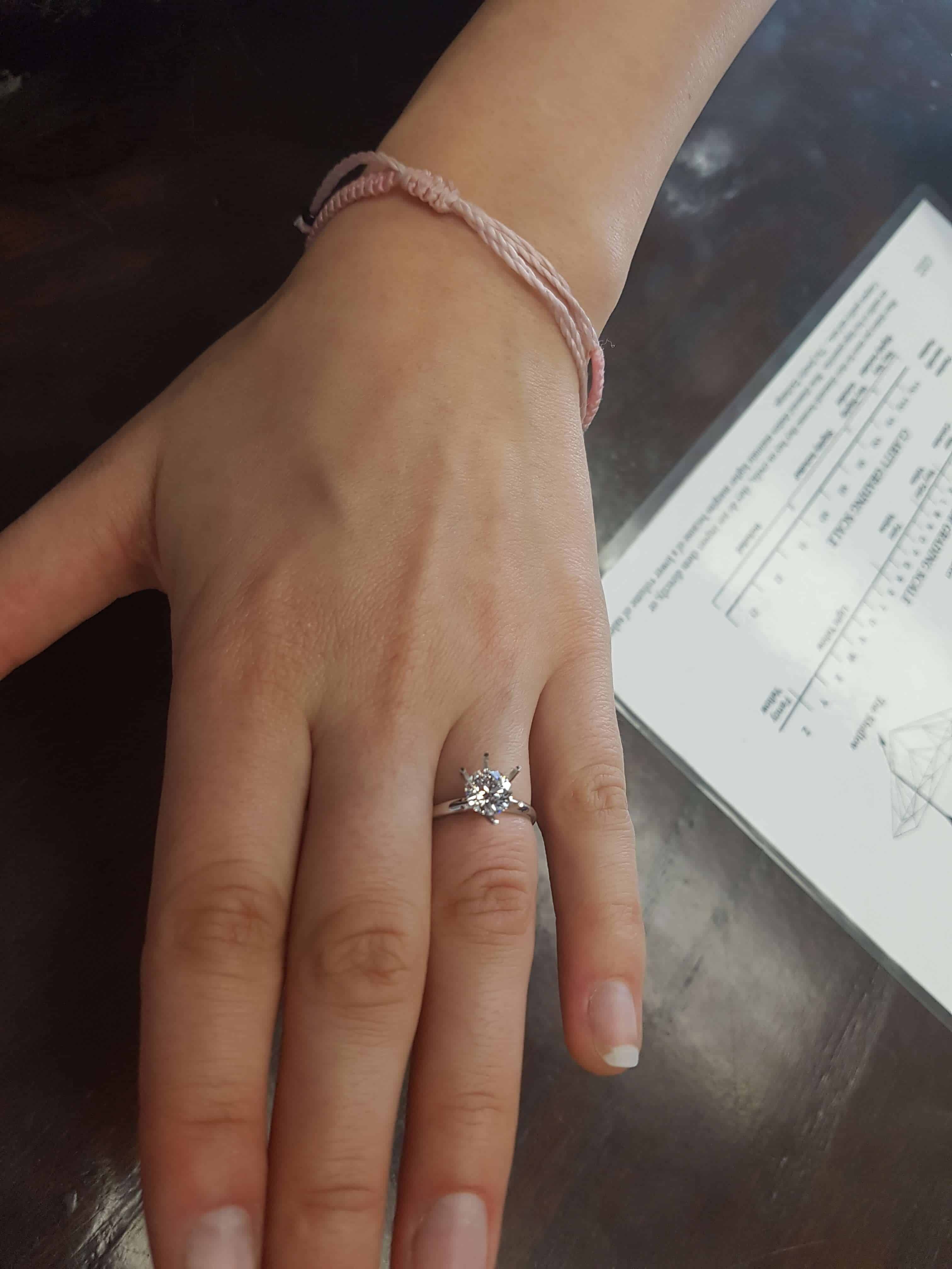 A round cut diamond from The Jewerly Exchange