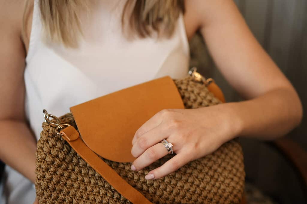 stacked rings - engagement and wedding band