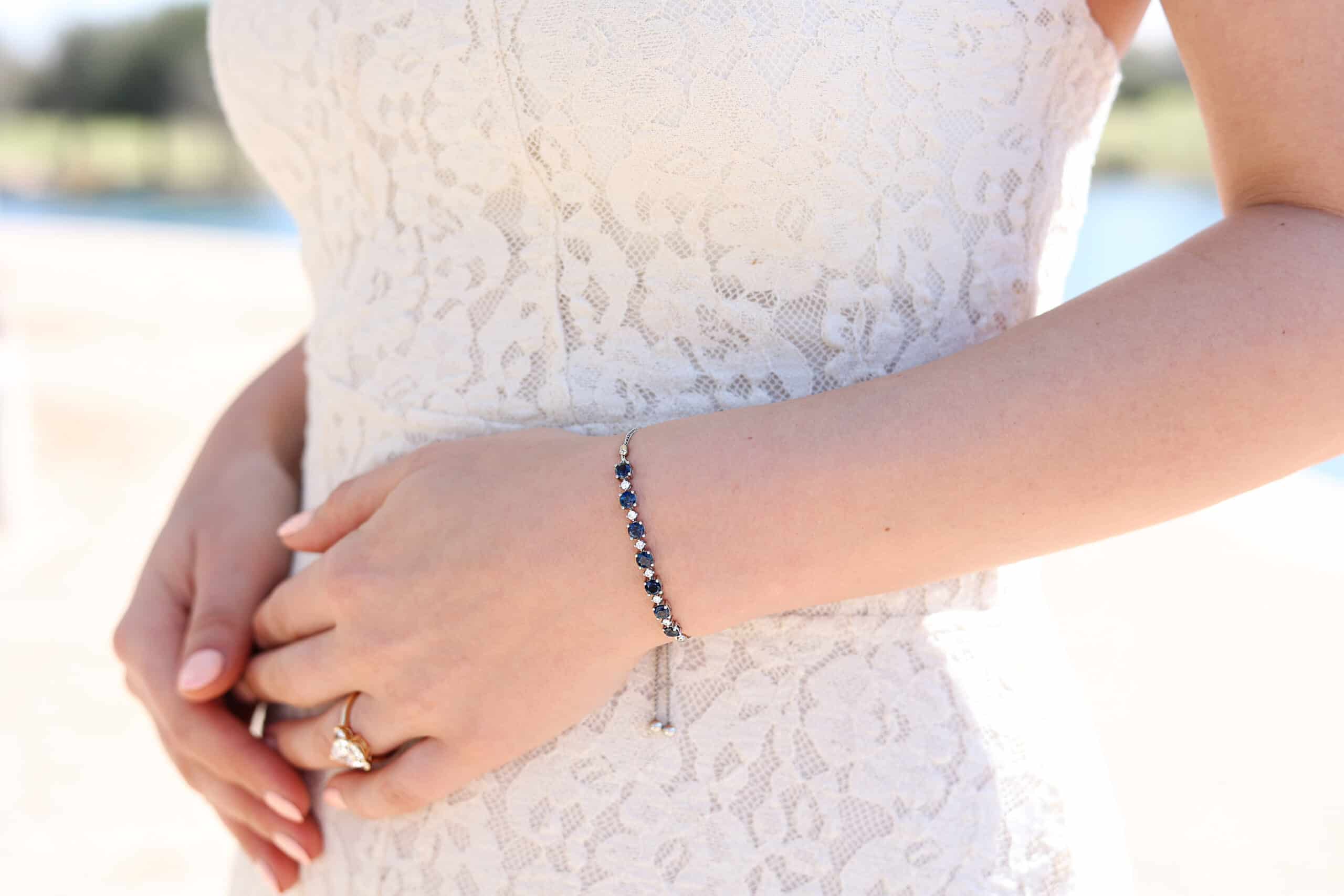 Sapphire and Diamond Bolo Bracelet