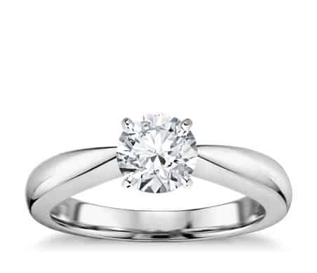 Classic Tapered Solitaire Engagement Ring