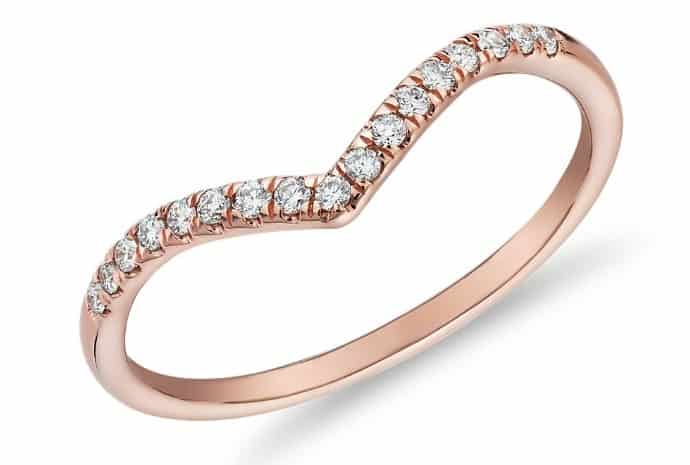 Diamond Chevron Stackable Fashion Ring