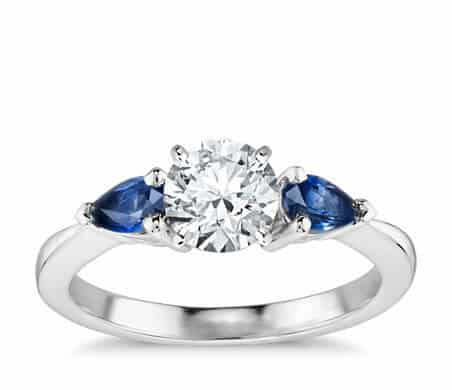 Classic Pear Shaped Sapphire Engagement Ring