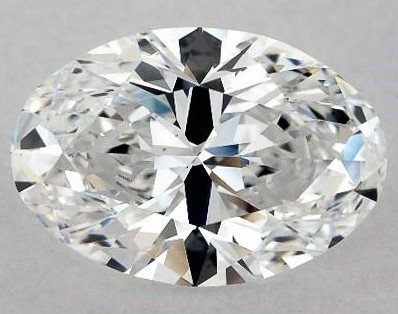 Ovalc ut diaond with a visible bowtie