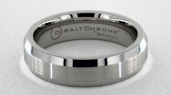 Men's wedding band in Cobalt