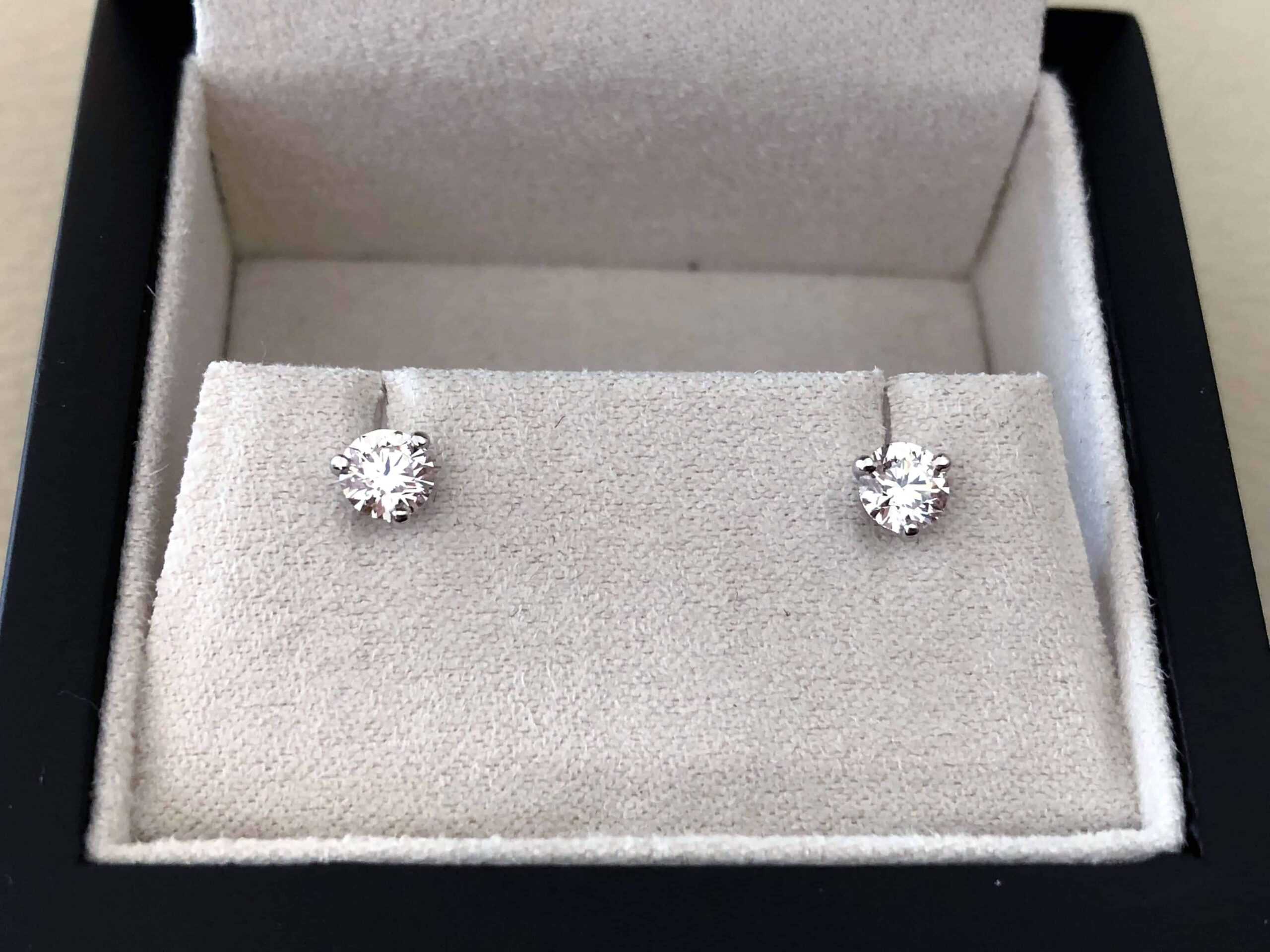 Reader's diamond stud earrings