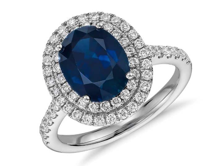 Blue Sapphire Gemstone Engagement Ring