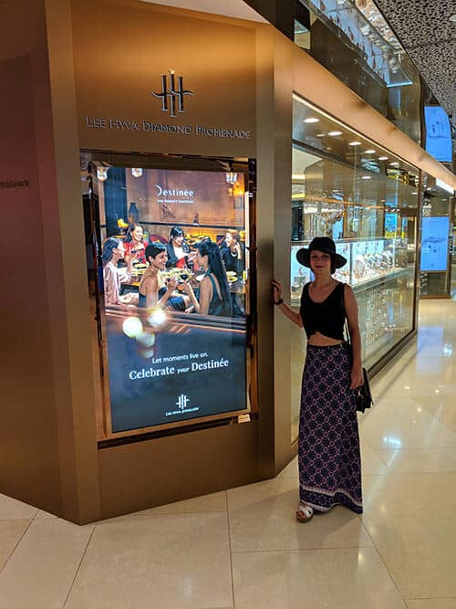 Outside Lee Hwa in the Diamond Promenade in ION