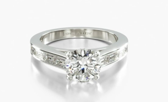 Baguette Diamond Engagement Ring