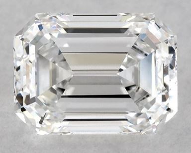 Lab-created emerald cut diamond