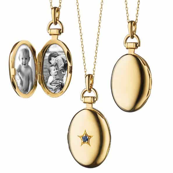 Blue Sapphire Oval Locket