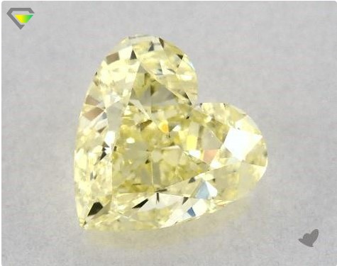 Narrow heart shape diamond