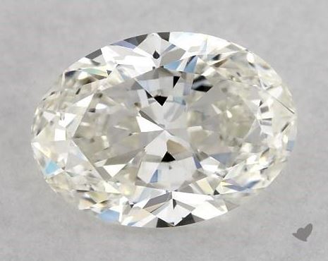 No bow tie oval cut diamond