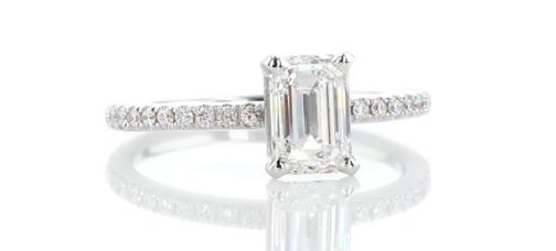 Vintage Oval 1 Carat Engagement Ring in 14K White Gold from James Allen