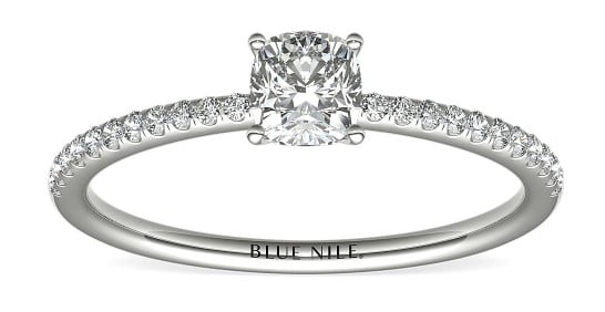 Micro pave setting from Blue Nile