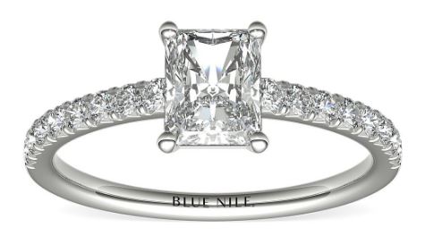 Beautiful French Pave Engagement Ring