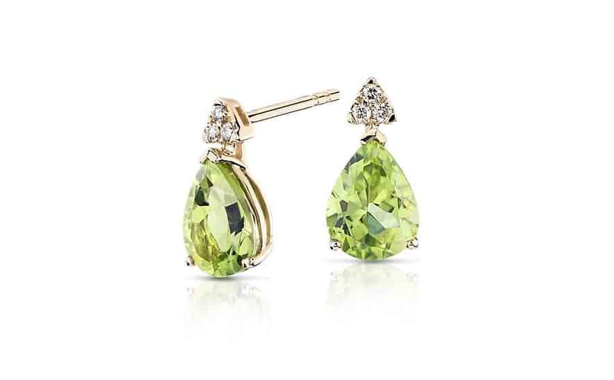 Pear-Shaped Peridot Earrings