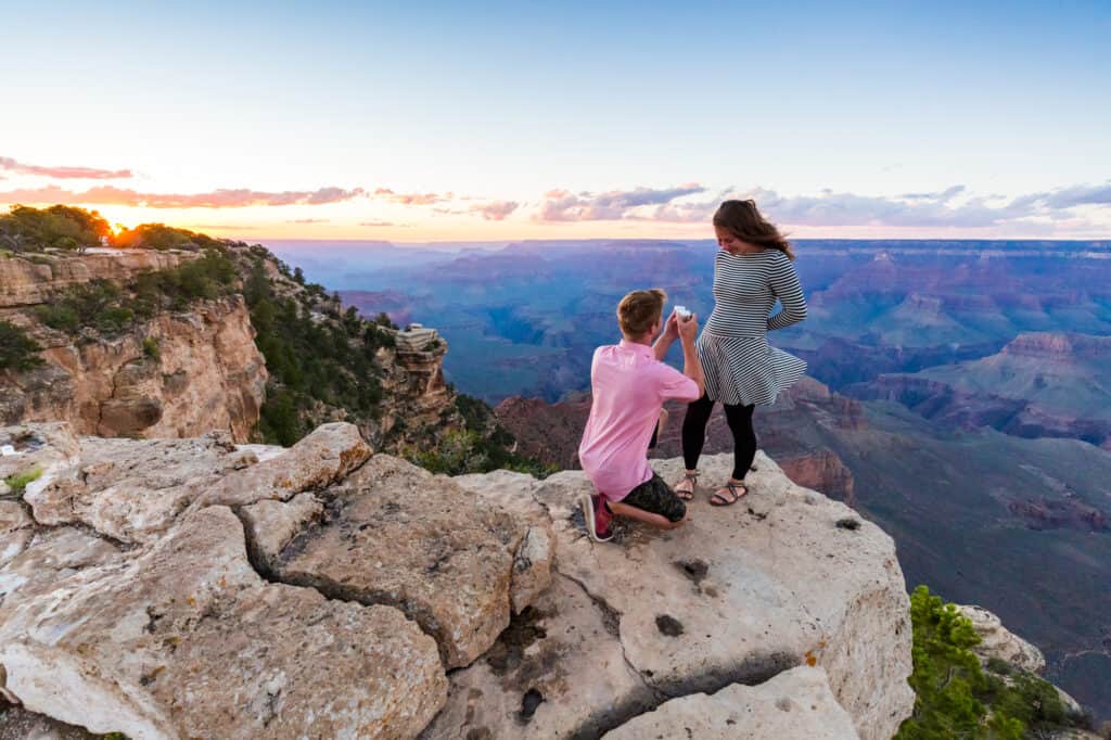 Magical proposal in Grand Canyon
