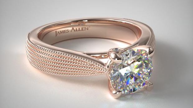 Modern Rose Gold Engagement Ring