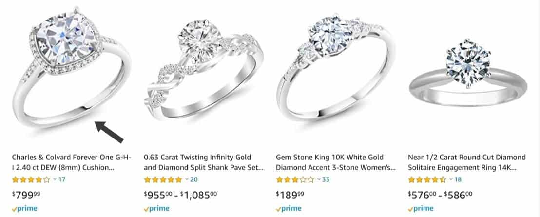 Amazon diamond engagement rings