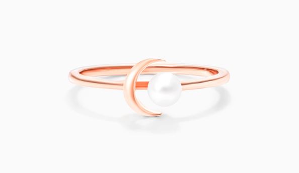 Rose Gold Ring with pearl