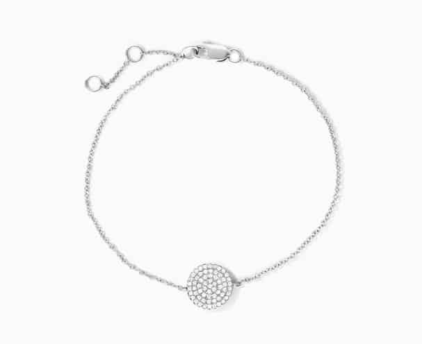 Diamond Disc Chain Bracelet