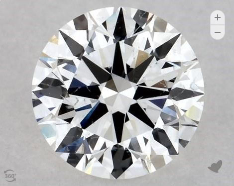 An eye-clean SI2 clairty diamond 