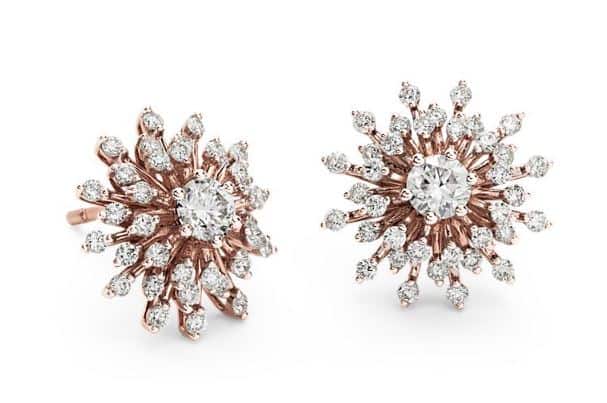 Sunburst Diamond Stud Earrings