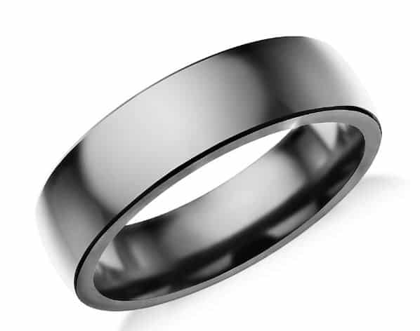 Men's wedding band in Tantalum
