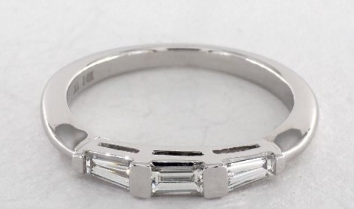Tapered Baguette Wedding Ring