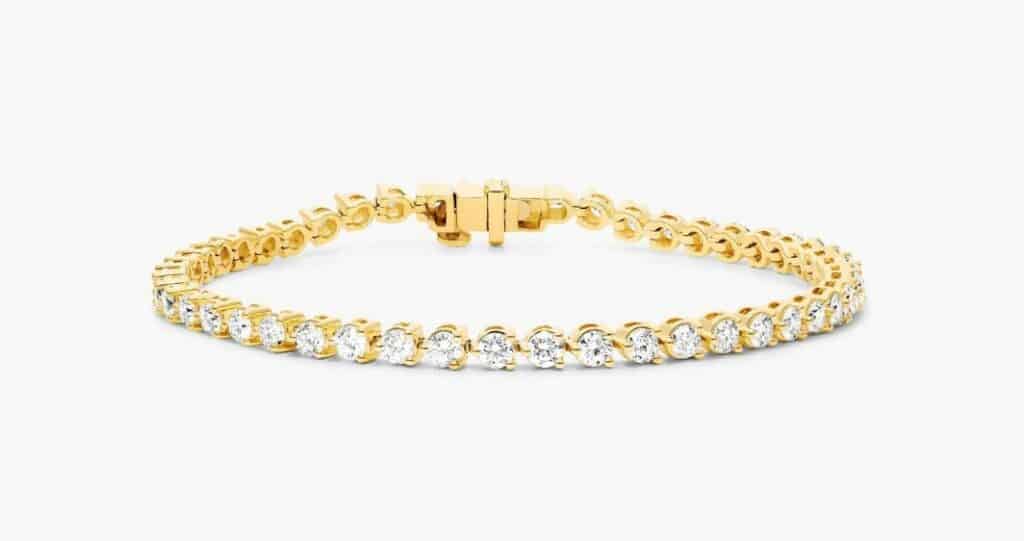 Tennis Bracelet in yellow gold from James Allen's collection