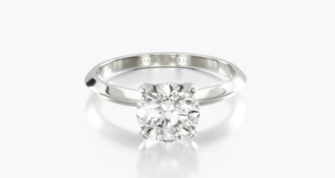 Knife Edge Solitaire Engagement Ring