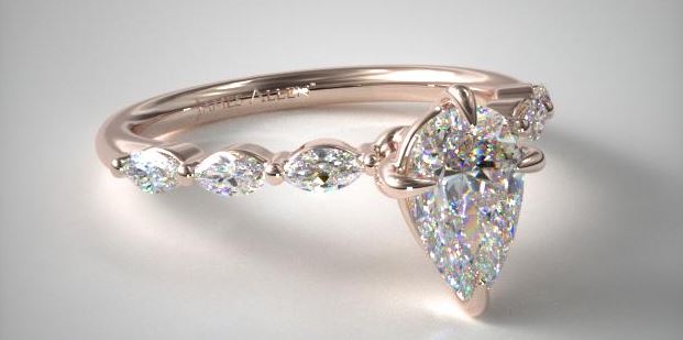 Vintage Engagement Ring in Rose Gold