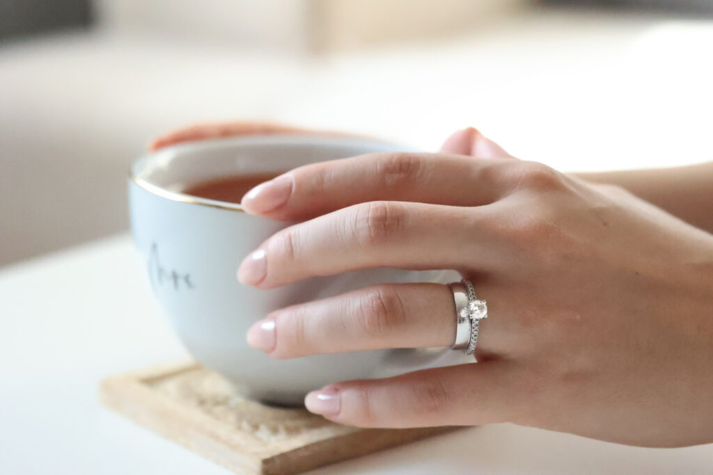 Engagement and wedding ring