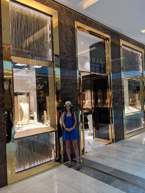 Outside Midas Jewellers at Westfield Bondi Junction