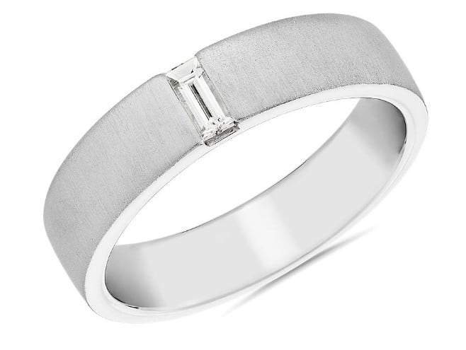 ZAC POSEN Brushed Finish Baguette Diamond Ring