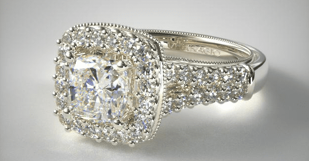 verragio halo cushion ring