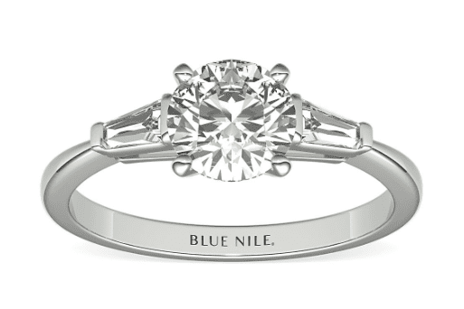 1950s' inspired Tapered Baguette Diamond Engagement Ring