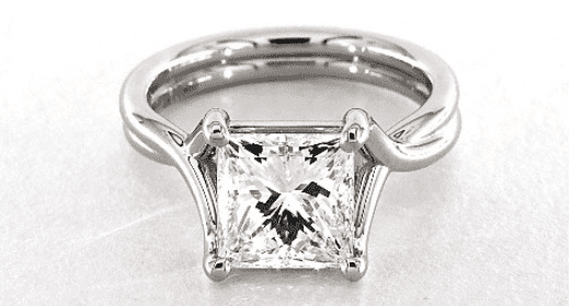 3 carat princess cut diamond ring