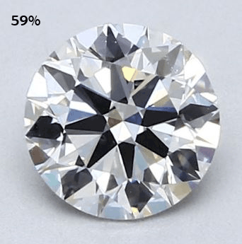  round diamond with 59% table