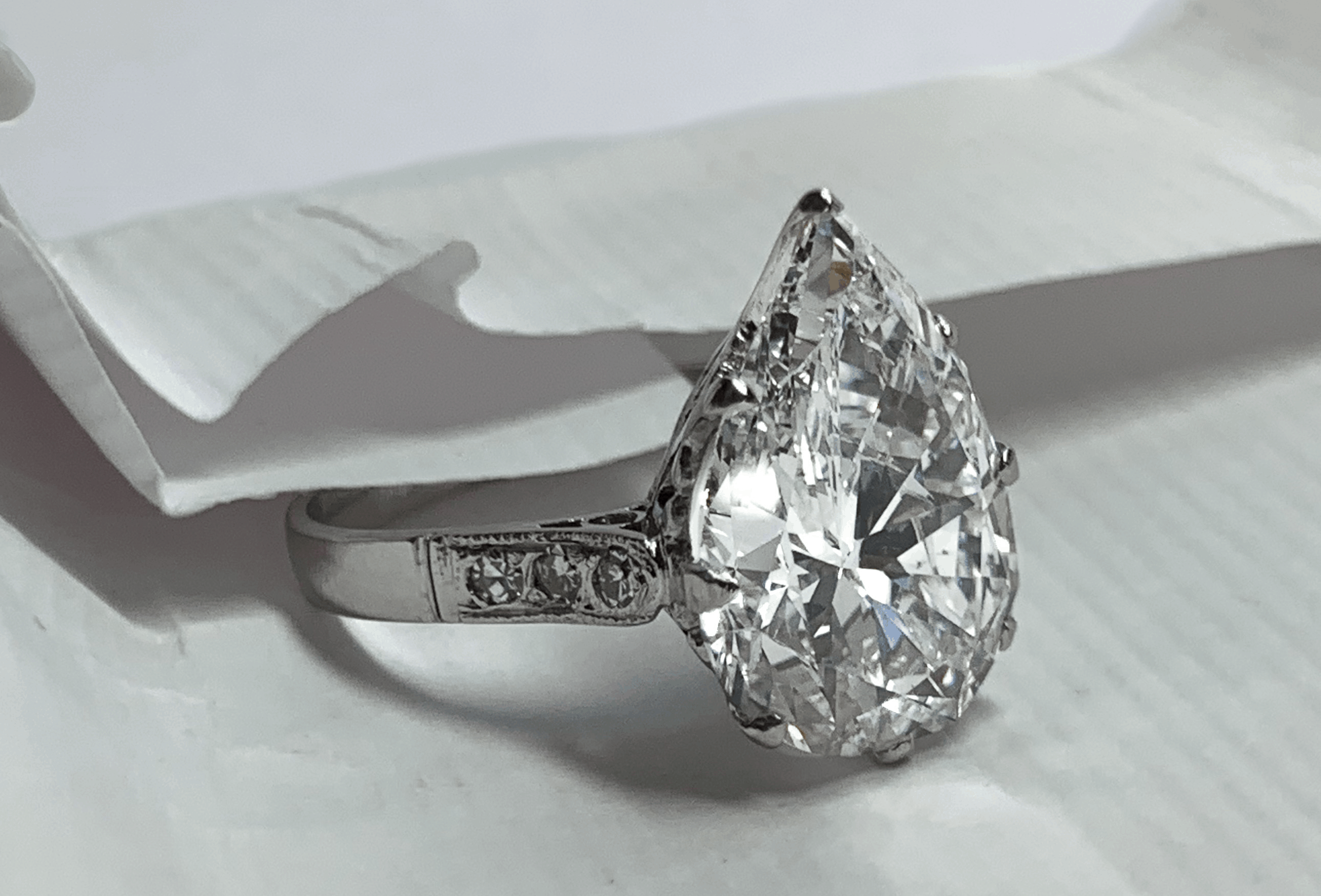 6.29ct E VS2 Pear Shape Diamond from Abe Mor
