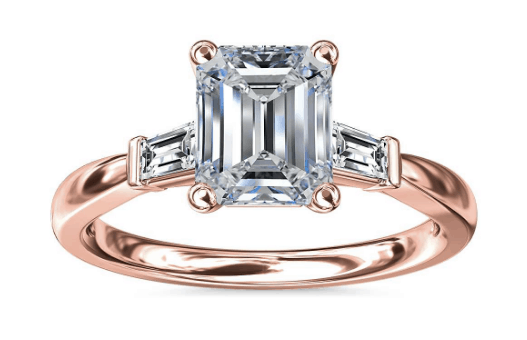 Tapered Baguette Diamond Engagement Ring