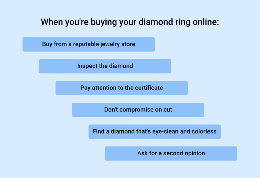 Tips for buying a diamond ring online