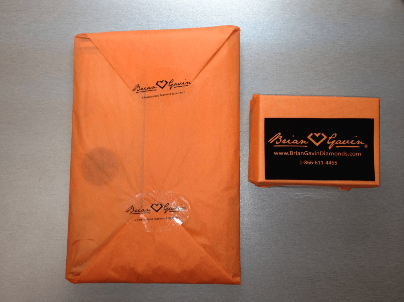 AGS Certificate and Ring Box in Packaging by Brian Gavin Diamonds