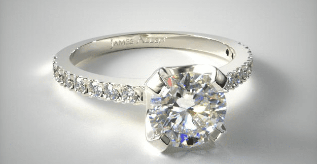 pave setting engagement ring