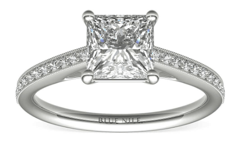 Cathedral Setting in White Gold from Blue Nile