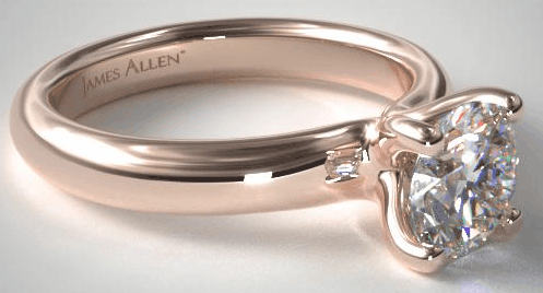 Rose Gold Contour Solitaire Setting