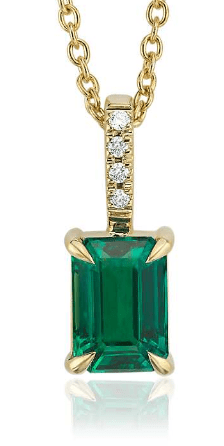 Emerald and Diamond Pendant