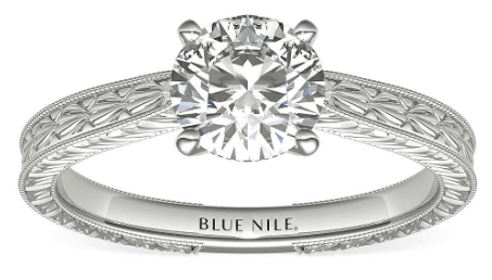 Hand-Engraved Solitaire Setting