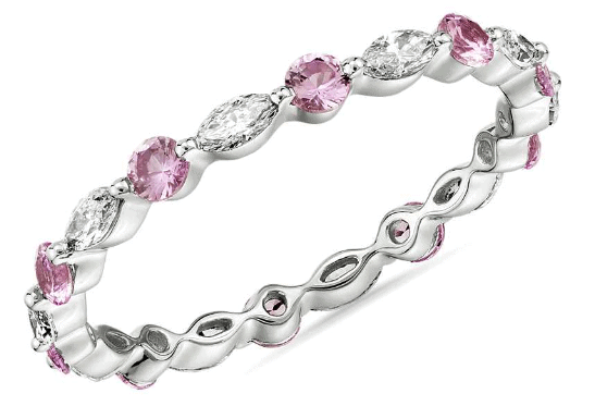 Pink Sapphire Eternity Ring
